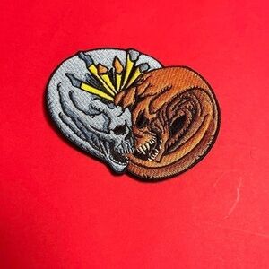 Blue and orange skull patch 🧡💙​​​​​​​​​​​​​​​​​​​​